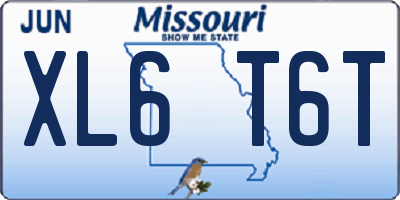 MO license plate XL6T6T