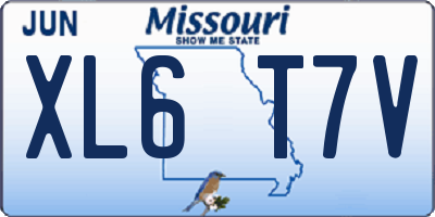 MO license plate XL6T7V