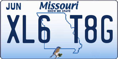 MO license plate XL6T8G