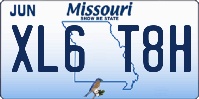 MO license plate XL6T8H