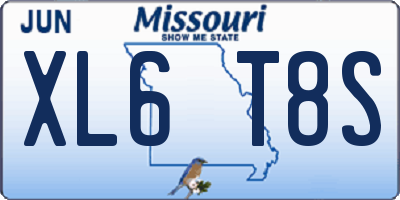 MO license plate XL6T8S