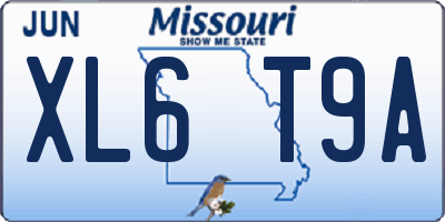 MO license plate XL6T9A