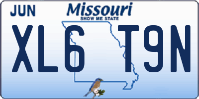 MO license plate XL6T9N