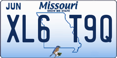 MO license plate XL6T9Q