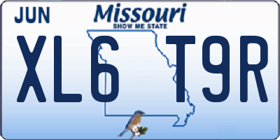 MO license plate XL6T9R