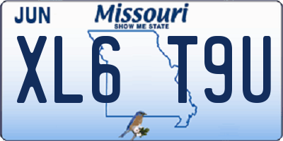 MO license plate XL6T9U