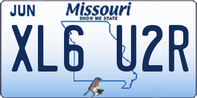 MO license plate XL6U2R