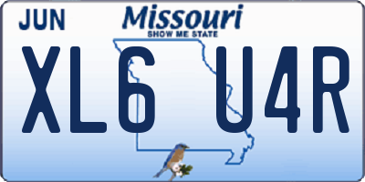MO license plate XL6U4R