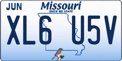 MO license plate XL6U5V