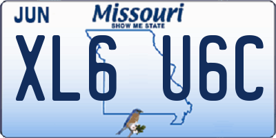 MO license plate XL6U6C