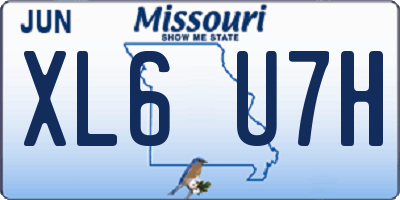MO license plate XL6U7H