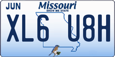 MO license plate XL6U8H