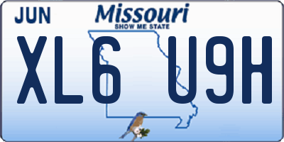 MO license plate XL6U9H