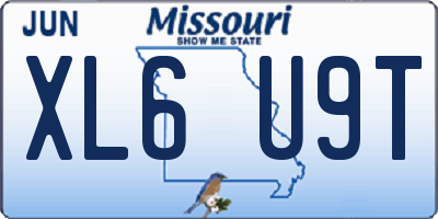 MO license plate XL6U9T