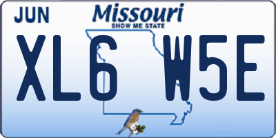 MO license plate XL6W5E