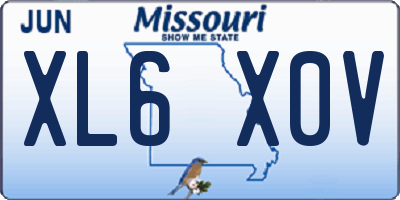 MO license plate XL6X0V