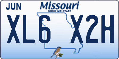 MO license plate XL6X2H