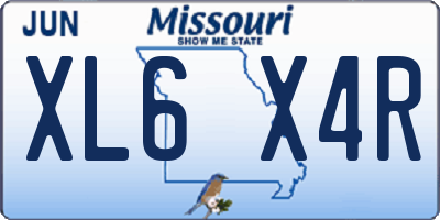 MO license plate XL6X4R