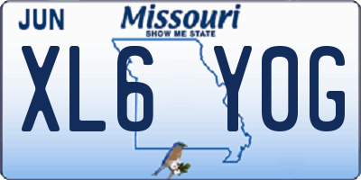 MO license plate XL6Y0G