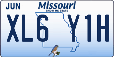 MO license plate XL6Y1H