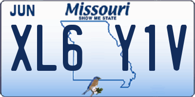 MO license plate XL6Y1V