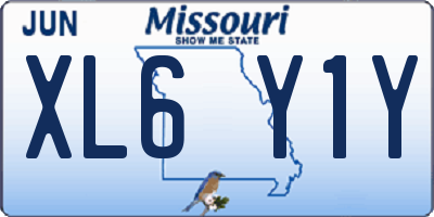 MO license plate XL6Y1Y