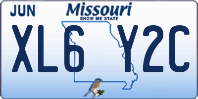 MO license plate XL6Y2C