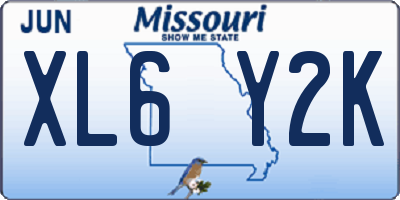 MO license plate XL6Y2K