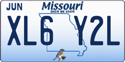MO license plate XL6Y2L
