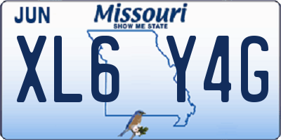 MO license plate XL6Y4G