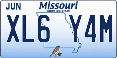MO license plate XL6Y4M