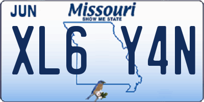 MO license plate XL6Y4N