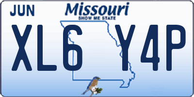 MO license plate XL6Y4P