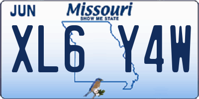 MO license plate XL6Y4W