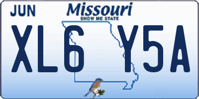 MO license plate XL6Y5A