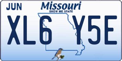MO license plate XL6Y5E