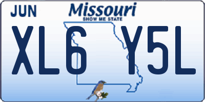MO license plate XL6Y5L