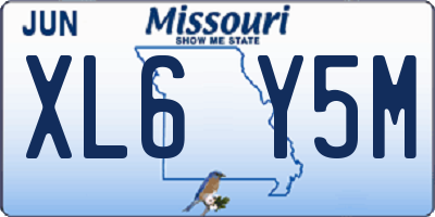 MO license plate XL6Y5M