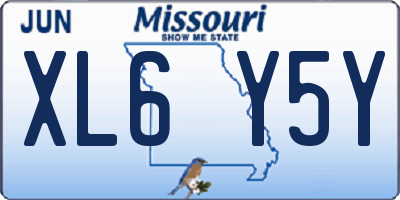 MO license plate XL6Y5Y
