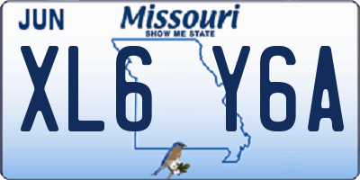 MO license plate XL6Y6A