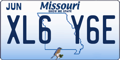 MO license plate XL6Y6E