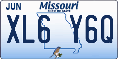 MO license plate XL6Y6Q