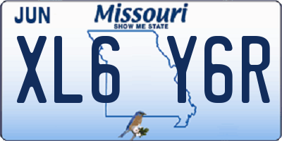 MO license plate XL6Y6R
