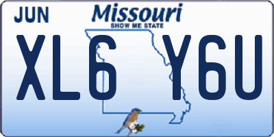 MO license plate XL6Y6U