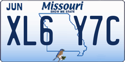 MO license plate XL6Y7C