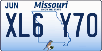 MO license plate XL6Y7O