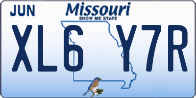 MO license plate XL6Y7R
