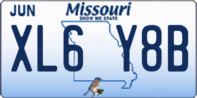 MO license plate XL6Y8B