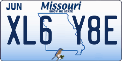 MO license plate XL6Y8E