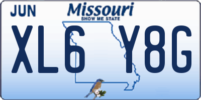 MO license plate XL6Y8G